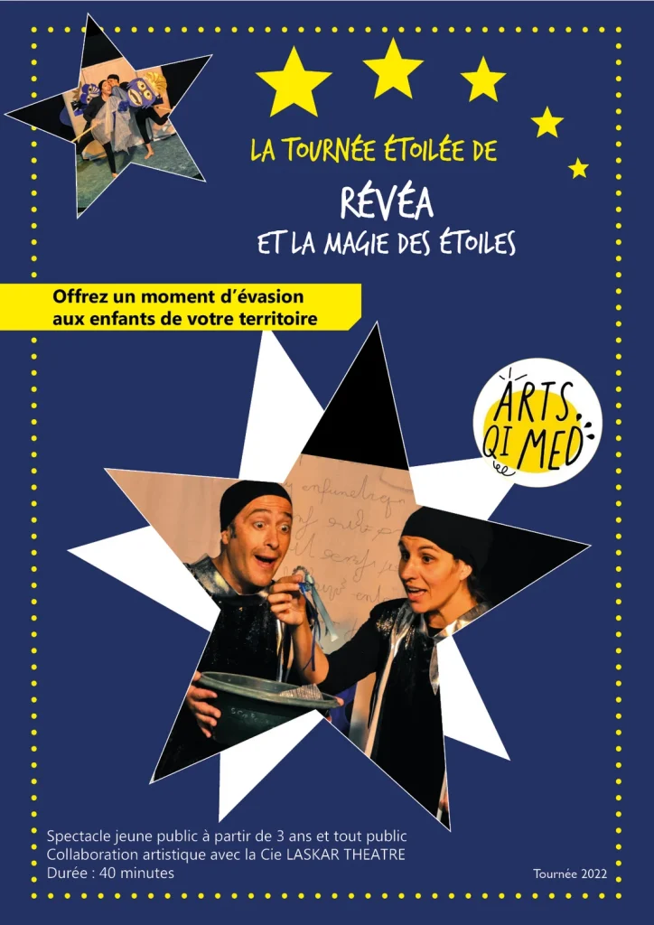 Affiche de promotion du spectacle "Révéa et la magie des étoiles"